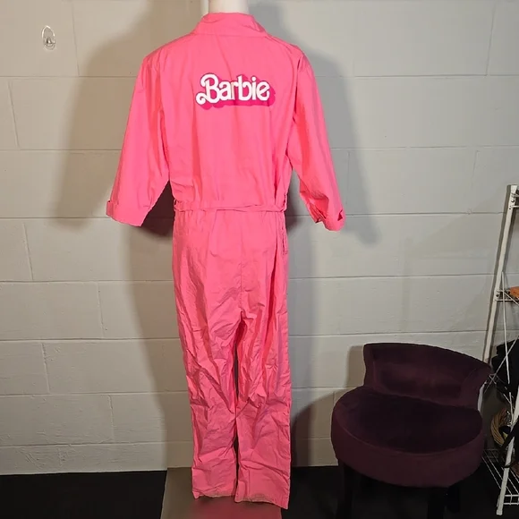 Pink Women's Barbie Jumpsuit - Picture 7 of 11